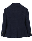 WAFFLE GLITTER TWEED DOUBLE BUTTON JACKET