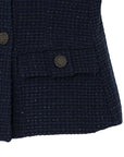 WAFFLE GLITTER TWEED DOUBLE BUTTON JACKET