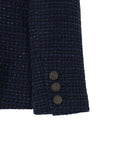 WAFFLE GLITTER TWEED DOUBLE BUTTON JACKET
