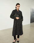 MONOTONE TWEED LONG COAT