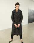 MONOTONE TWEED LONG COAT