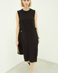 TRIACETATE SLEEVELESS FLARE DRESS