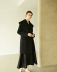 SOFT BEAVER TWO-PLY FINE WOOL BIG COLLAR COAT