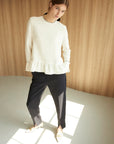 TRIACETATE SILM SLIT PANTS
