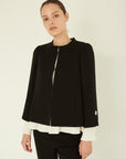 TRIACETATE STAND COLLAR SHORT JACKET