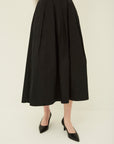 TAFFETA TUCK VOLUME SKIRT