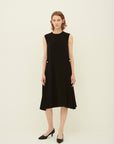 TRIACETATE SLEEVELESS FLARE DRESS
