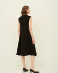 TRIACETATE SLEEVELESS FLARE DRESS