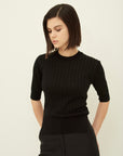 SILK CREW-NECK KNIT