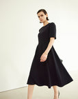 TRIACETATE FLARE DRESS