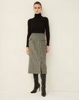 WOOL ALPACA SLIT SKIRT