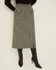 WOOL ALPACA SLIT SKIRT