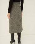 WOOL ALPACA SLIT SKIRT