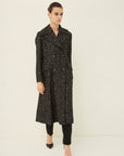 MONOTONE TWEED LONG COAT