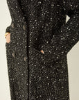 MONOTONE TWEED LONG COAT