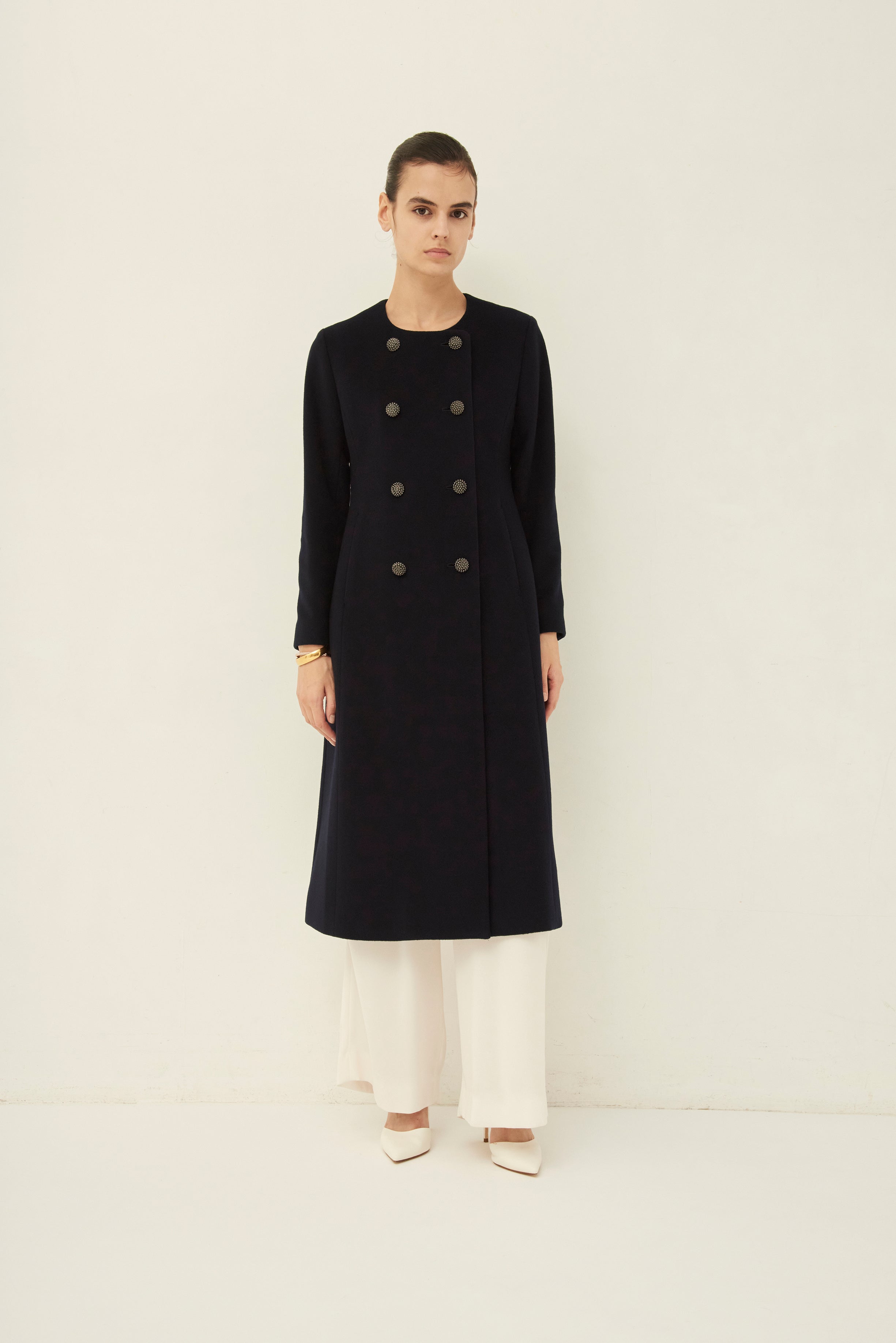 ほぼ未使用✨45R ツイルKNIT PEACOAT ミドルコート　ダブル　ニット Collection Toggle Coat In Italian Wool-blend Melton For Women | J.Crew