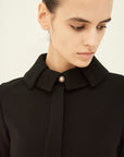 TRIACETATE-(H) DOUBLE COLLAR DRESS