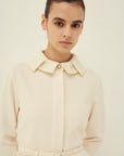 TRIACETATE-(H) DOUBLE COLLAR DRESS