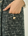 MONOTONE CHECK TWEED SKIRT