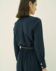 TRIACETATE-(D) V-NECK BLOUSE