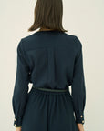 TRIACETATE-(D) V-NECK BLOUSE