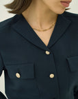 TRIACETATE-(D) V-NECK BLOUSE