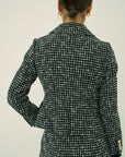 MONOTONE CHECK TWEEO SHORT JACKET
