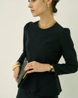 TRIACETATE - (H) PEPLUM BLOUSE