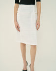 COTTON TWEED SKIRT