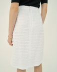 COTTON TWEED SKIRT