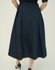 TAFFETA TUCK SKIRT