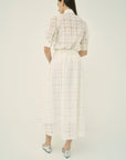 COTTON SILK CHECK SKIRT