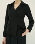 TRIACETATE DOUBLE BREASTED TAILORED JACKET