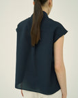 TRIACETATE - (D). SLEEVELESS BLOUSE