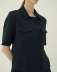 TRIACETATE SHORT JACKET