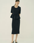 TRIACETATE SQUARE-NECK BLOUSE