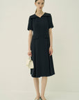 TRIACETATE COLLAR DORESS