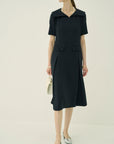 TRIACETATE COLLAR DORESS