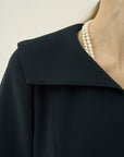 TRIACETATE COLLAR DORESS