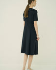 TRIACETATE COLLAR DORESS