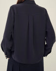 TRIACETATE - (P) HORIZONTAL TUCK BLOUSE