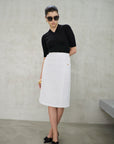 COTTON TWEED SKIRT