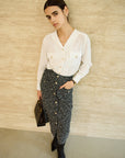 TRIACETATE-(D) V-NECK BLOUSE
