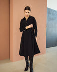 TRIACETATE-(H) BIG COLLAR DRESS