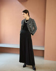 MONOTONE CHECK TWEEO SHORT JACKET