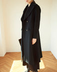 SOFT BEAVER TWO-PLY FINE WOOL DOUBLE CHESTER COAT