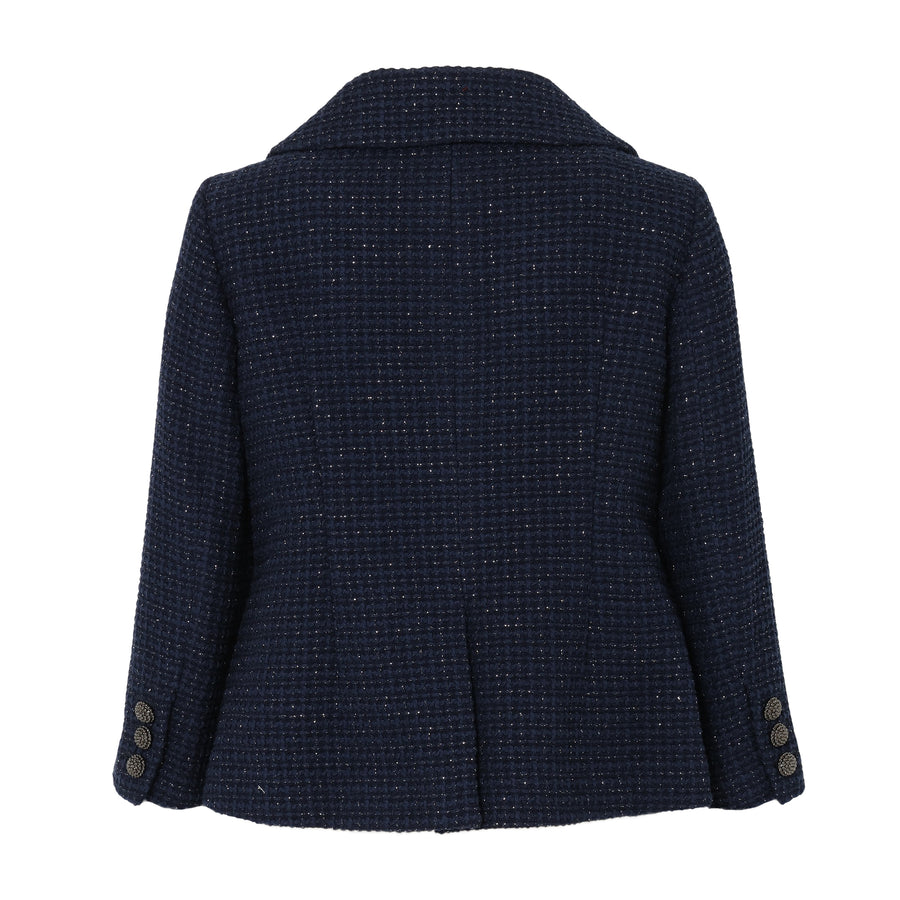 25ssシーズン・DOUBLE BUTTON WAFFLE GLITTER TWEED JACKET