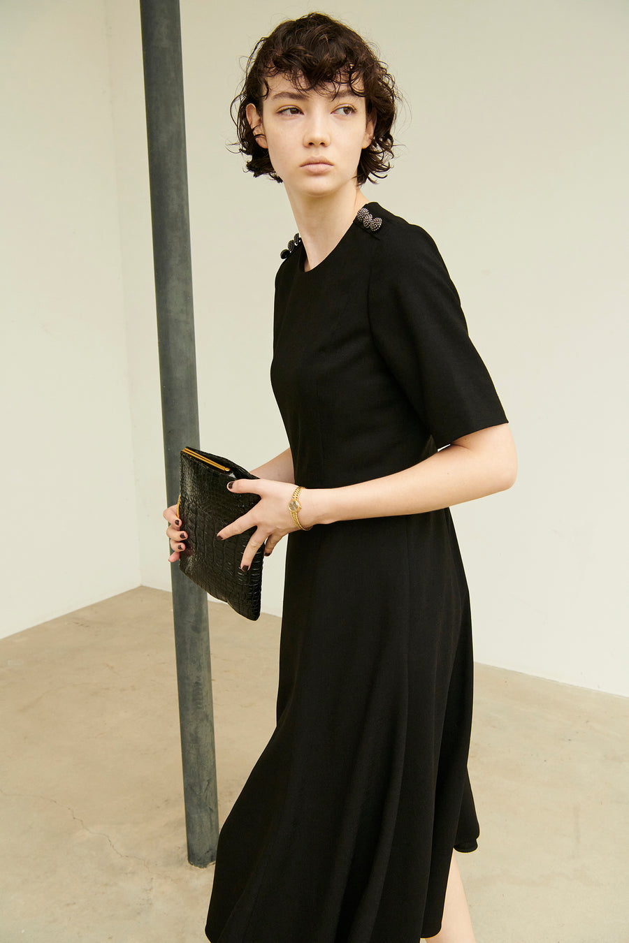 25ssシーズン先行予約販売・TRIACETATE-(L) FLARE DRESS