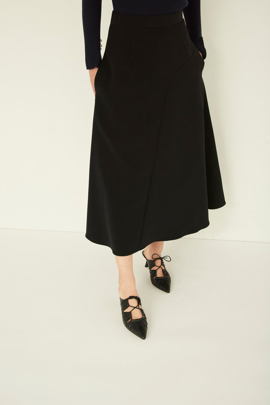 TRIACETATE FLARE SKIRT