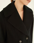 SOFT BEAVER TWO-PLY FINE WOOL DOUBLE CHESTER COAT